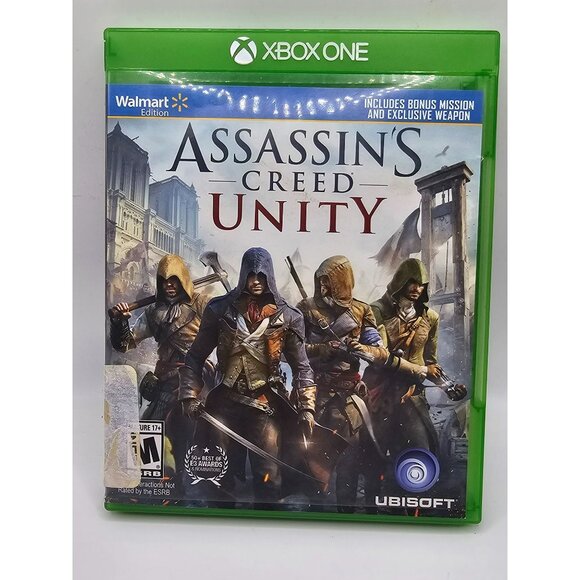Assassins Creed Unity Xbox One Game Walmart Edition With Bonus Mission & Exclusi - Picture 1 of 6